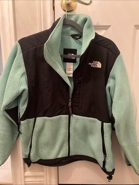 The North Face Tiffany Blue and Black Denali Fleece Jacket